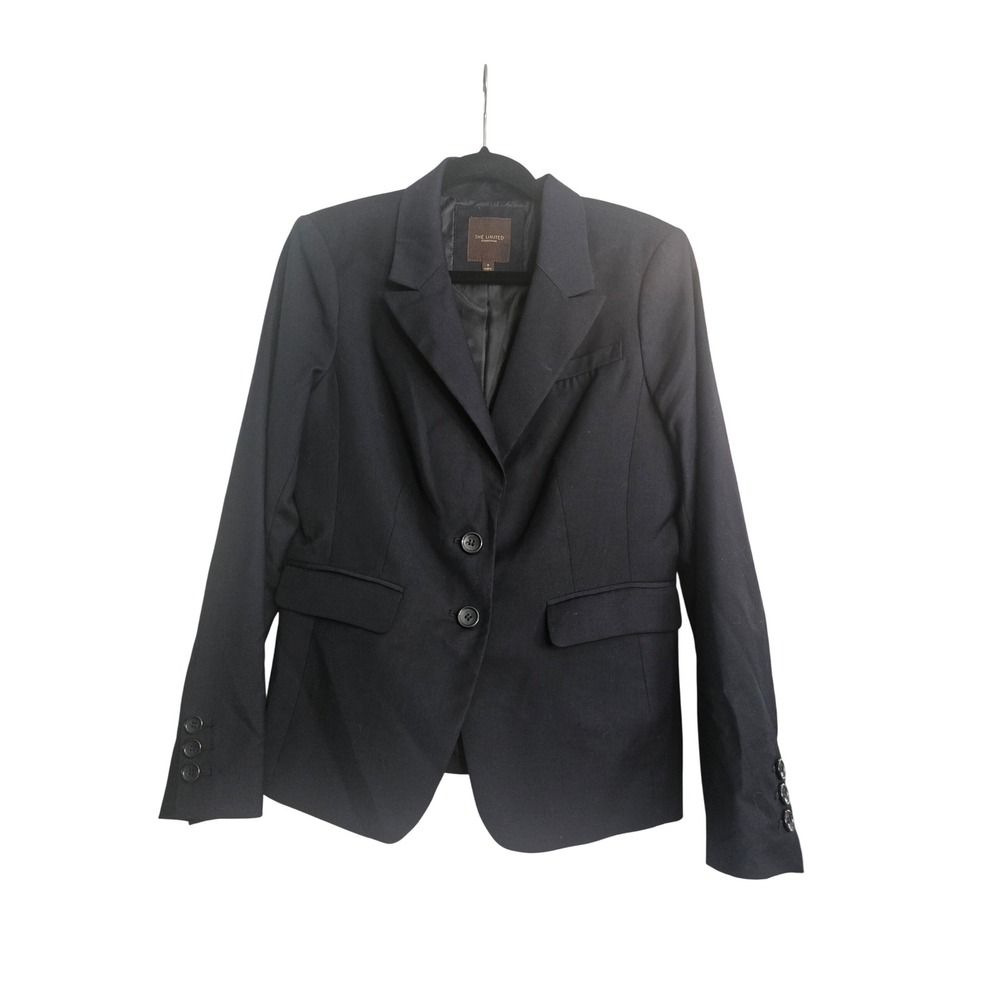 The Limited‎ Collection Womens Navy Blue Two Button Blazer Jacket Size 8